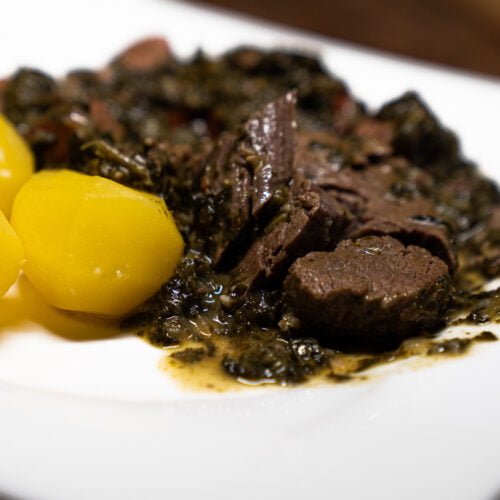 Straußenfleisch schmoren