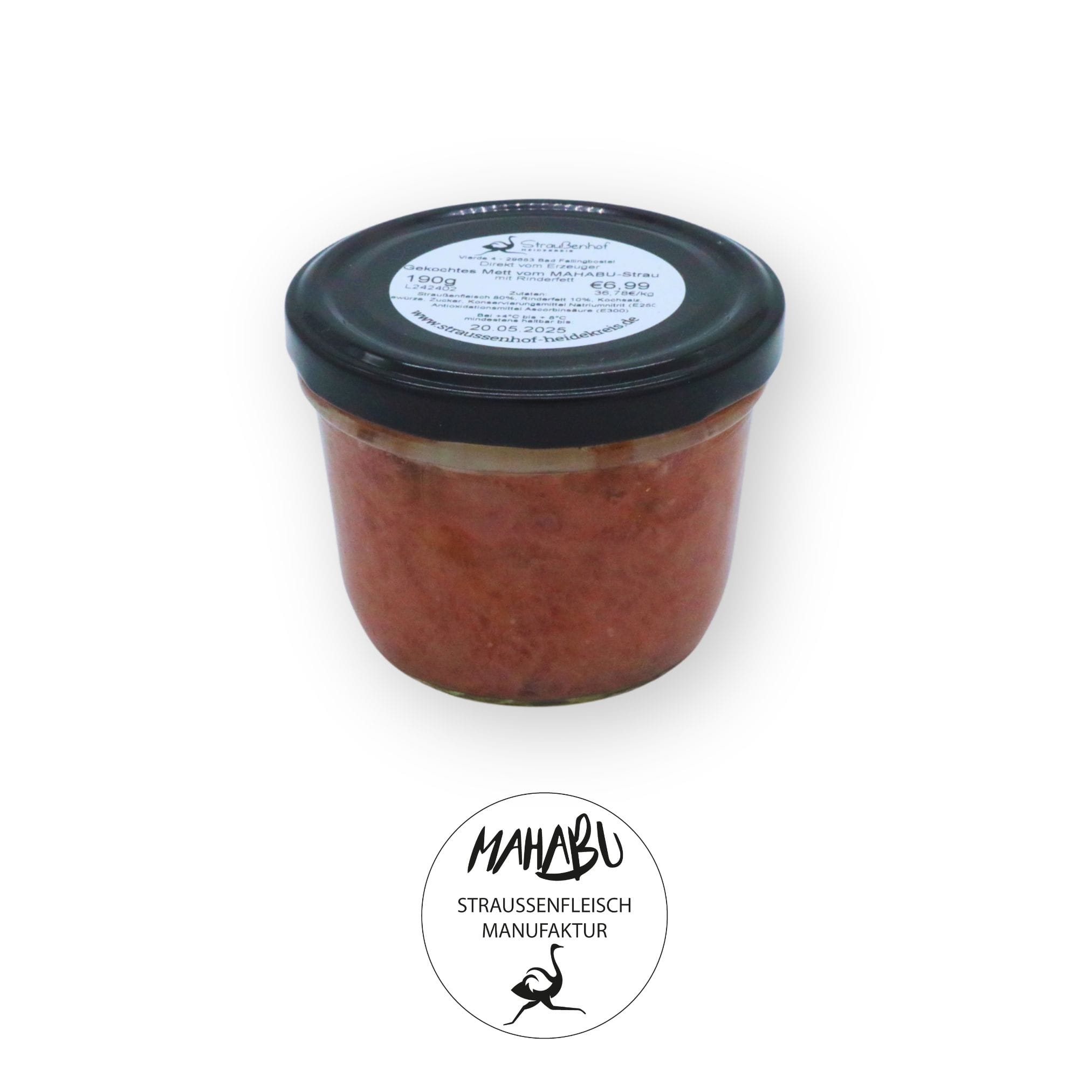 MAHABU Strauß gekochtes Mett